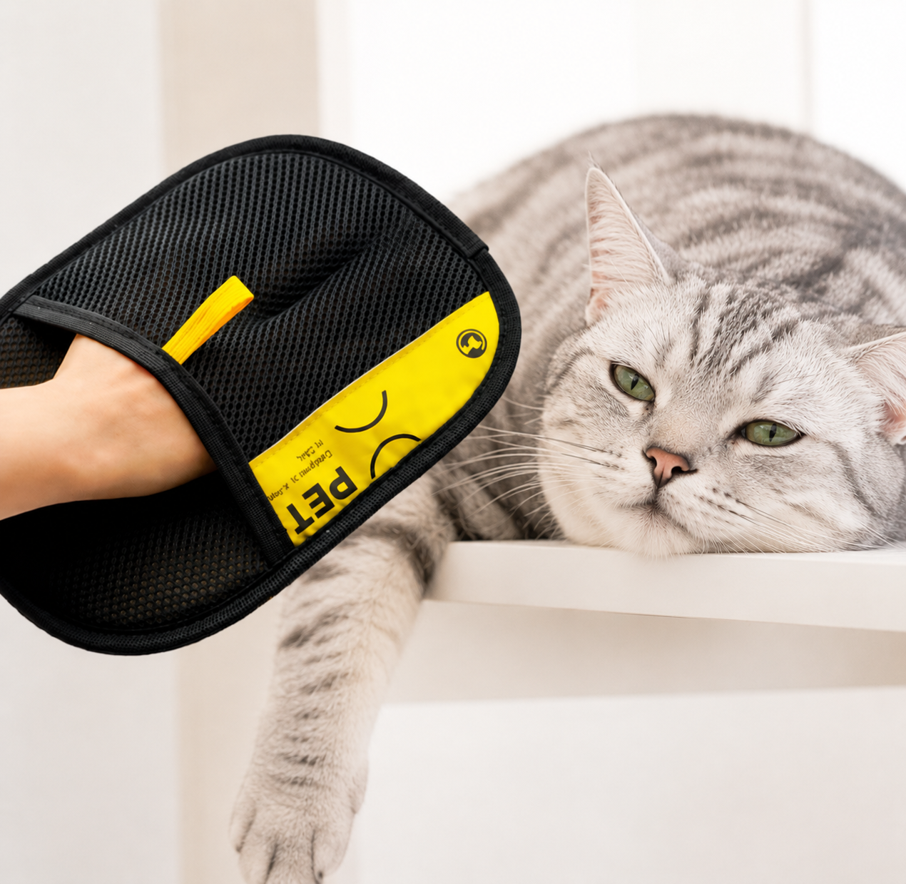 猫用らくらく毛取りグローブ